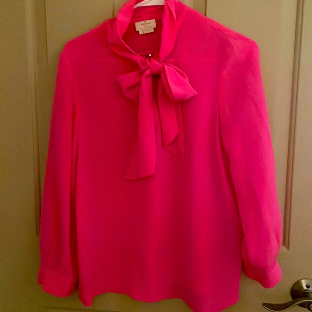 Kate Spade bright hot pink with bow at neck